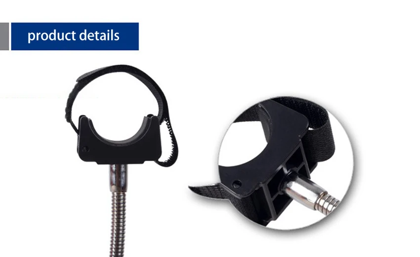 Adjustable Flashlight Mount Holder Clip U-Shaped Fishing Light Stand Tripod Mount for 20MM To 50MM Outdoor Fishing Lamp Bracket