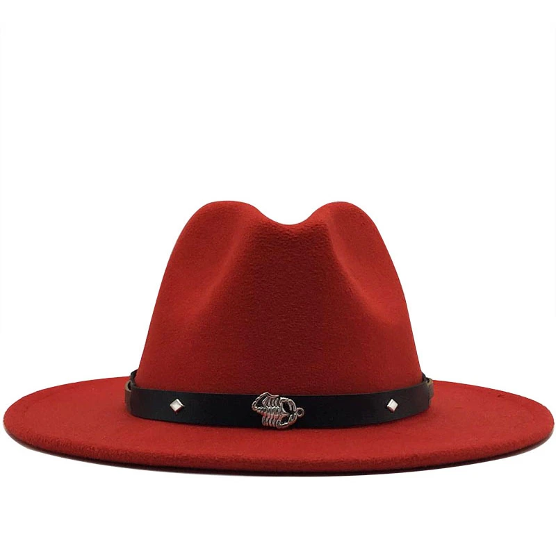 

New Men Women Wide Brim Wool Felt Jazz Fedora Hats British style Trilby Party Formal Panama Cap White Yellow Dress Hat 56-60CM