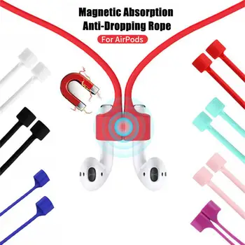 

Anti-Lost Strap Soft Silicone Headset Hanging Rope Cable Neck Rope Sweatproof Waterproof Sports Accessories for Air-pods 1 2
