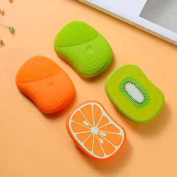 

Fruit Shape Facial Silicone Cleansing Brush Remove Blackheads Shrinking Pores Electric Cleaning Brush NEW