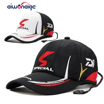 

NEW Men's hat Adjustable Breathable Fishing Japan Sunshade Sport Baseball Fishermen Hat Cap Black Special Bucket Hats With Logo