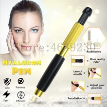 3 уровня мезотерапия Туман пистолет удаление морщин Гиалуроновая кислота инжектор ручка сильнейший прессур гиалурон ручка dudak dolgusu