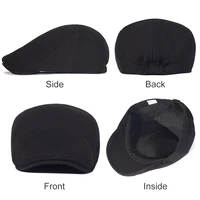 Cotton Newsboy Caps Men Women Hat Soft Casual Beret Solid Unisex Retro Hat Driver Flat Cap The waiter Cap 2