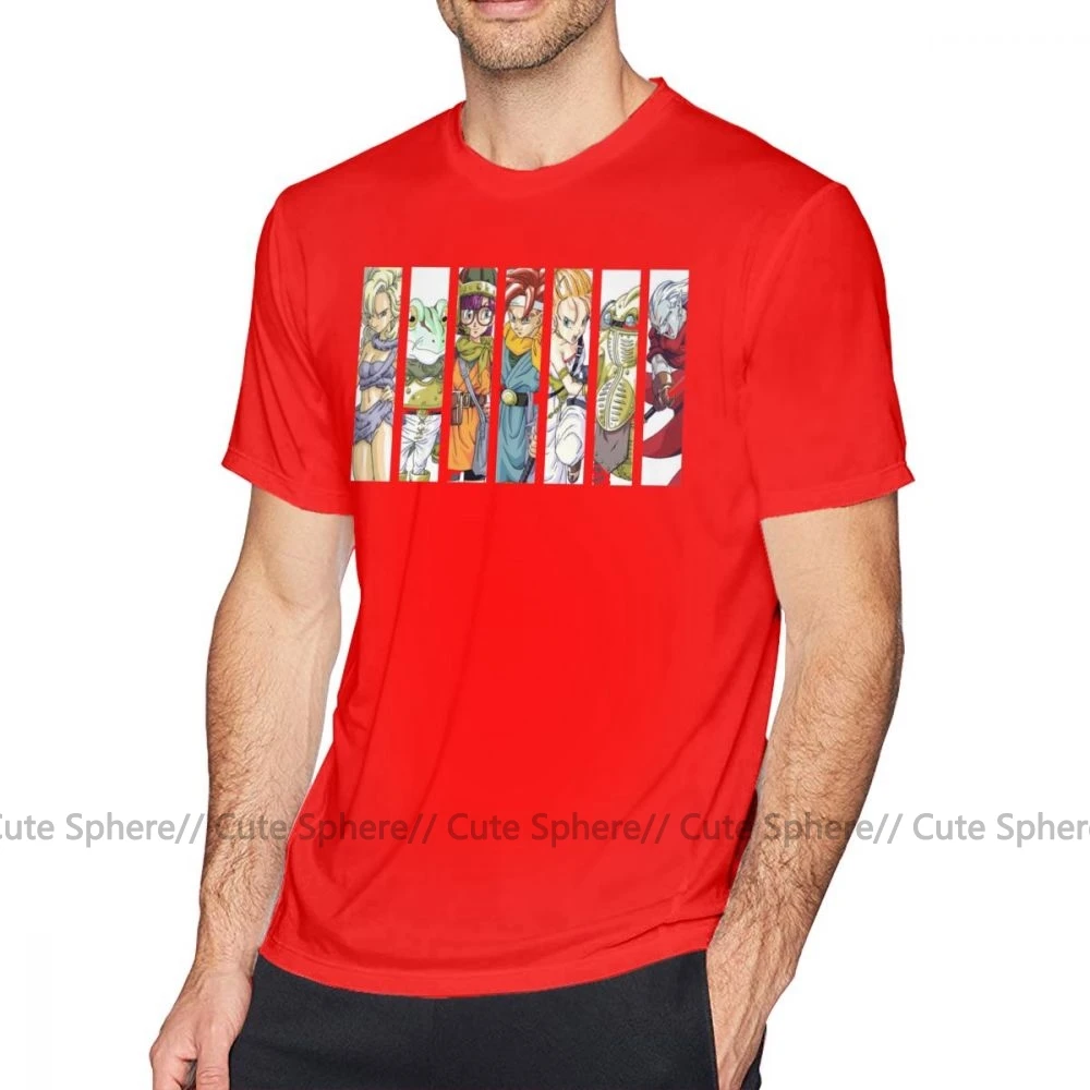 Футболка Chrono Trigger, футболка Chrono Trigger, 100 хлопок, свободная футболка с принтом, Мужская футболка с коротким рукавом, забавная Классическая футболка - Цвет: Red