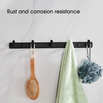 

Robe Hook Bedroom Home Clothes Hanger Aluminium Hotel Multifunctional Wall Mounted Punching Free Towel Holder Bathroom Hardware