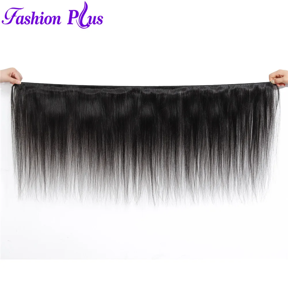 Fashion Plus Straight Peruvian Hair Bundles Straight Human Hair Weave Bundles Remy Natural Black 1/3/4 Pcs 8-30 Inch