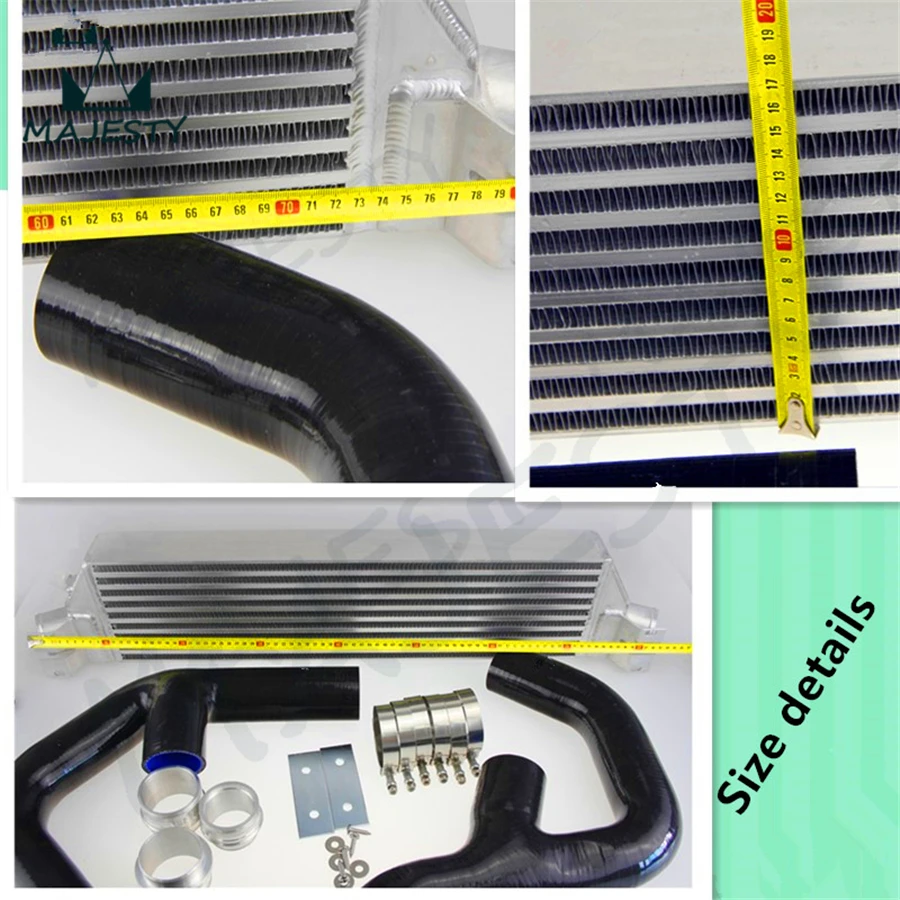 Комплект турбоохладителя для Volkswagen VW GOLF MK5 MK6 GTI FSI JETTA 2 0 T черный|intercooler kit|twin
