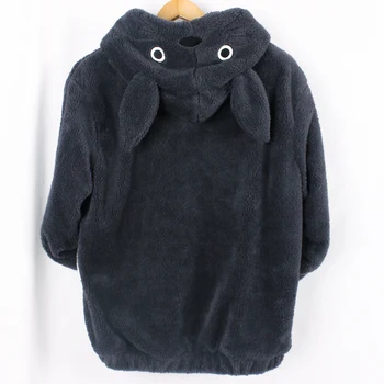 

New Harajuku Totoro Kawaii Hoodie Sweatshirt My Neighbor Coat Cosplay Fleece Overcoat With Ears Harajuku Cute Jackets Christmas