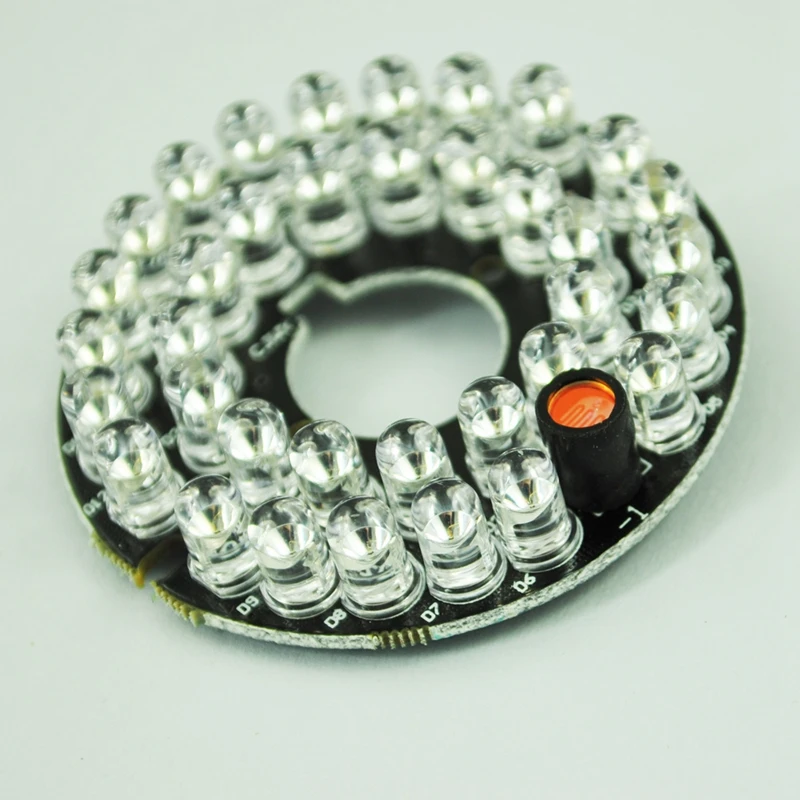 

SODIAL(R) 2" Round Board 36 IR Red LED Lamp for CCTV Security Camera Monitor Equipmnet Accessories Surveillance Outdoor Security