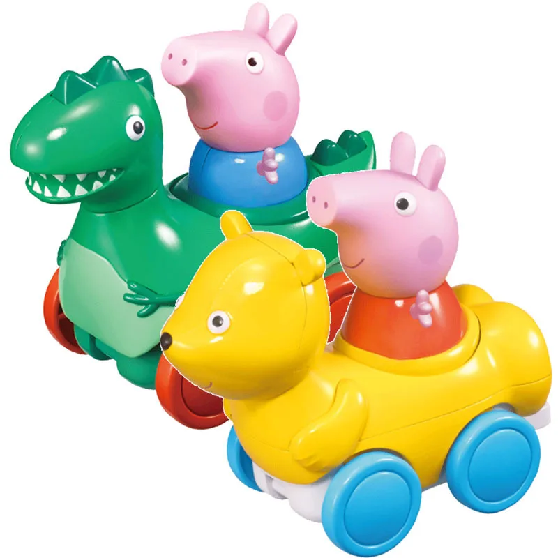 

Peppa Pig Toy Car Pull Back Inertial Car Toy Movable Doll Model Page George Cartoon Running Sports Car Boy Girl Birthday Gift 2