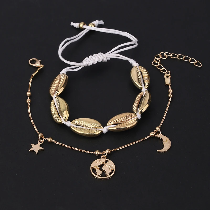 

Fashion Bohemian Natural Cowrie Beads Shell Anklet Chain Foot Beach Sandal Jewelry Gift