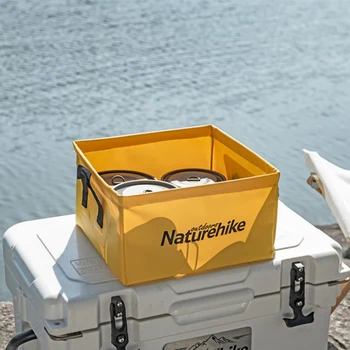 

13L Outdoor Folding Square Bucket Large Capacity Portable Camping Water Container Travel Multifunctional Storage Washbasin