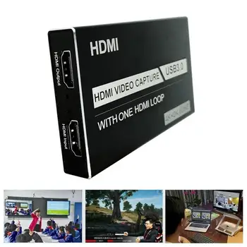 

4K loopback HDMI live digital TV HD game recording with audio microphone box V2X9
