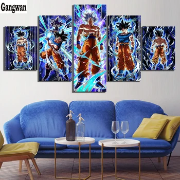 

Full Diamond Embroidery sale Japan Anime DIY Diamond Painting full Square/Round Stones 5 pcs Dragon Ball Z kids Home Decoration
