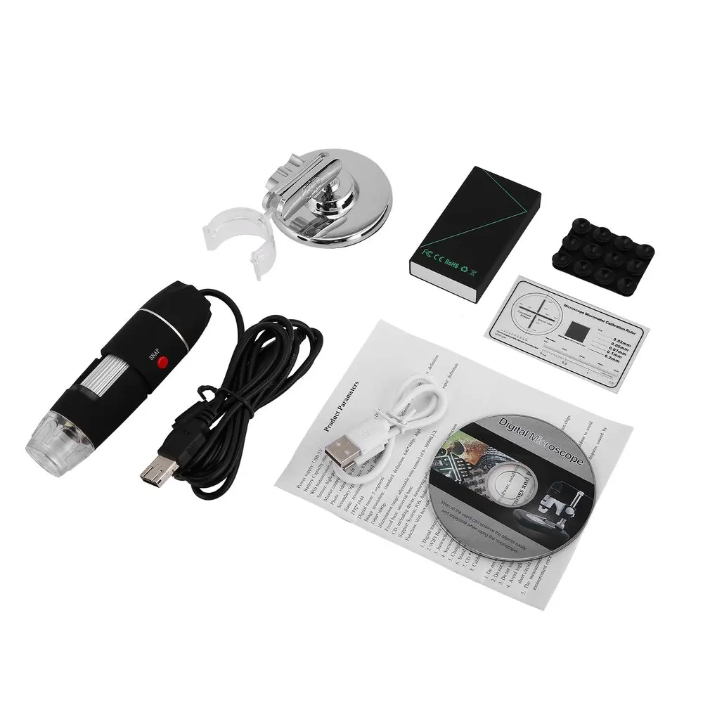 WiFi цифровой микроскоп 8 СВЕТОДИОДНЫЙ два в одном USB эндоскоп камера Microscopio 1600X стерео электронный Лупа Plug and Play
