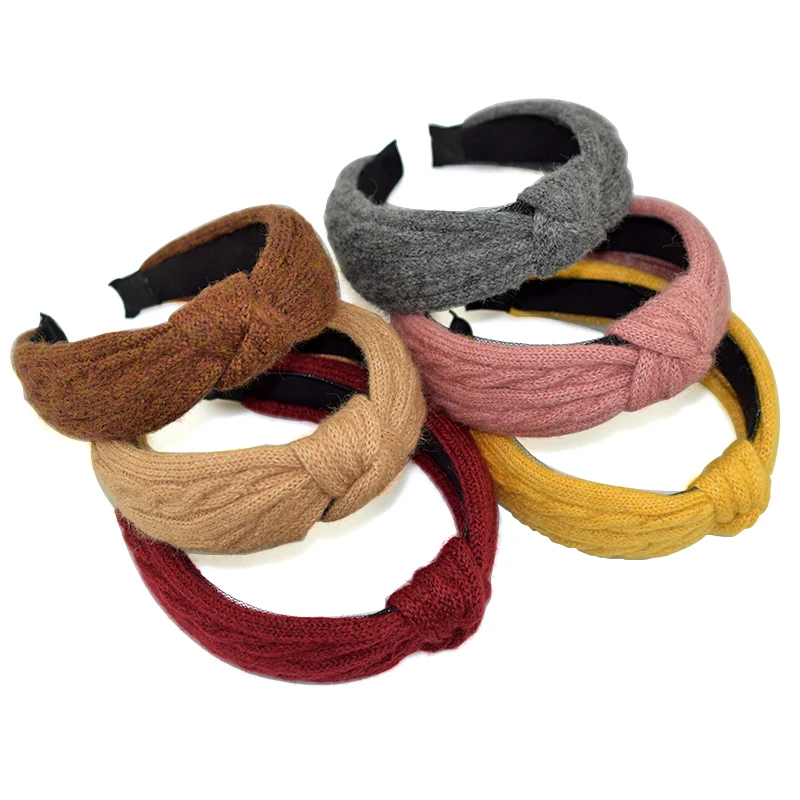 

Wool Knot Hairband for Women Autumn Winter Velvet Headbands New Fashion Hair Accessories Girls Ladies Hair Bands Head Hoop Gifts