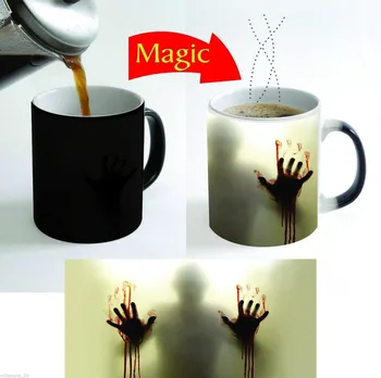 

Walking Zombie Magic Color Change Heat Reactive Coffee Mug 11 Oz Christmas