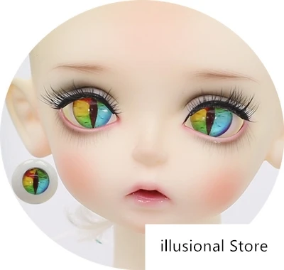 BJD SD кукольный глаз 12mm14mm16mm18mm глаза для кукол BJD куклы игрушки sd кошка глазное яблоко - Цвет: 4