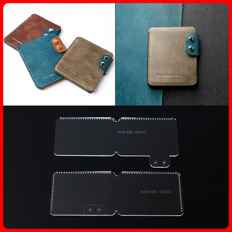 1 Set Manual Diy Card Bag Wallet Acrylic Pattern Drawing Leather Bag Paper Pattern Making Template Leathercraft Tool Sets Aliexpress