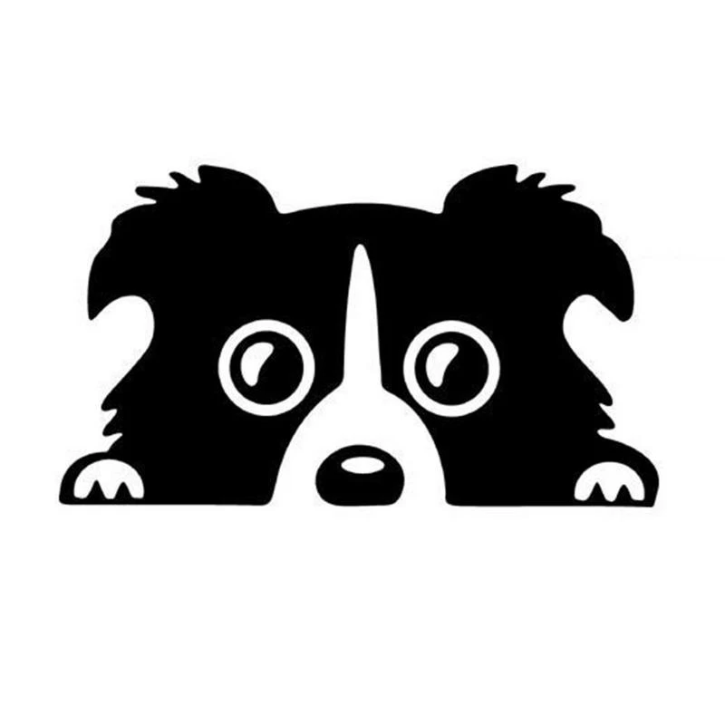 

Car Sticker Border Collie DOG Personality Reflective Glass Rear Pet Sticker Design Decals Car styling Accessories PVC,14cm*8cm