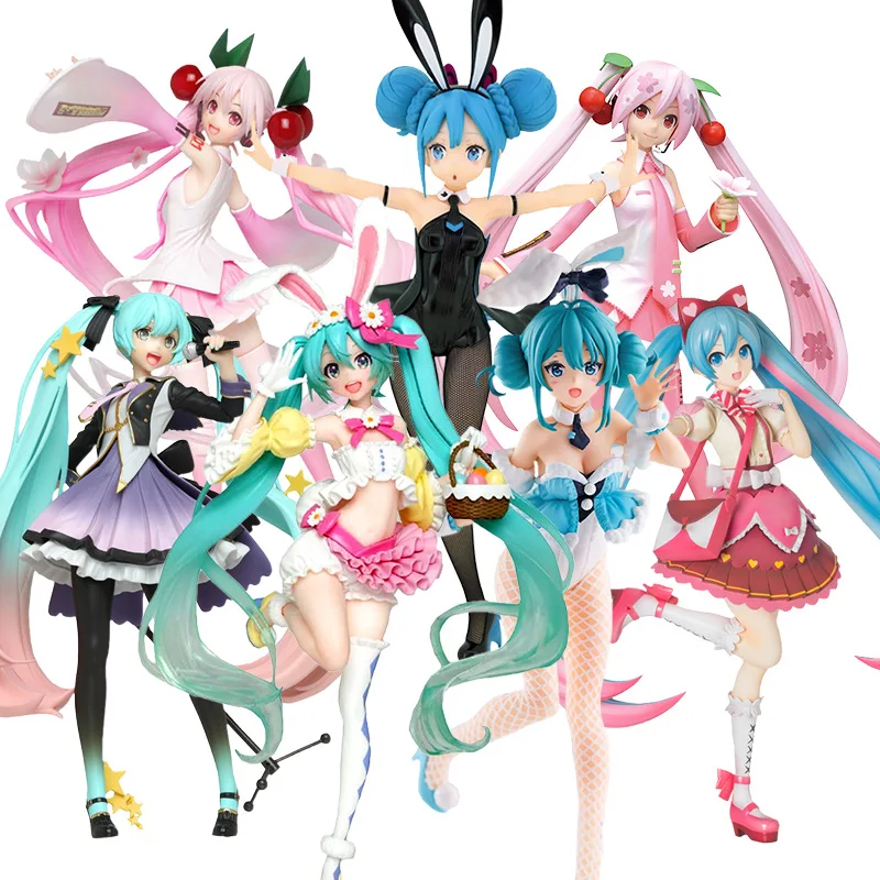Аниме Hatsune Miku милые Мультяшные кавайные статуэтки виртуальной певицы манги