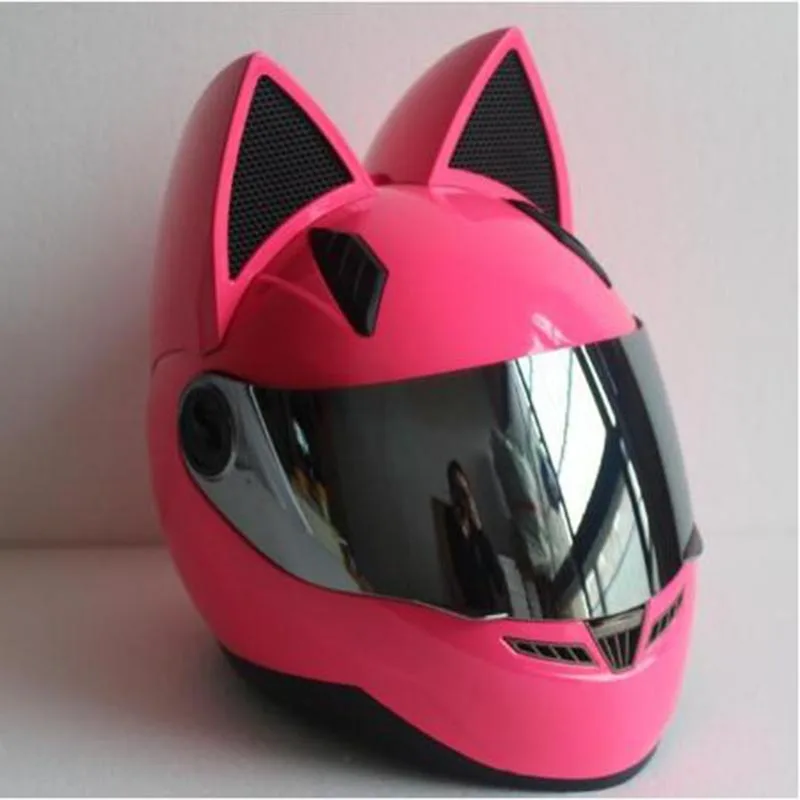 

NITRINOS Motorcycle Helmet Women Moto Helmet Moto Ear Helmet Personality Full Face Motor Pink Helmet