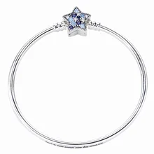 925 пробы серебряный браслет Momemts яркая застежка змея цепь браслет подходит для женщин шарик шарм Diy ювелирные изделия