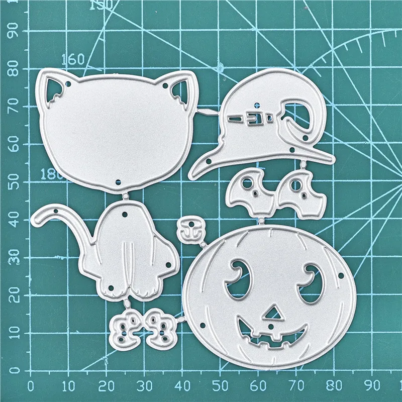 

DiyArts Halloween Pumpkin Lantern and Cat Metal Cutting Dies New 2019 for Craft Dies Scrapbooking Embossing Stencil Die Cut Deco