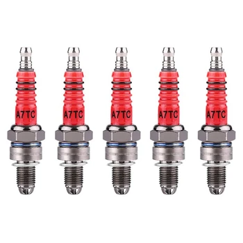 

5 Pcs 3-Electrode Spark Plug A7TC for 50Cc-150Cc ATV Motorcycle