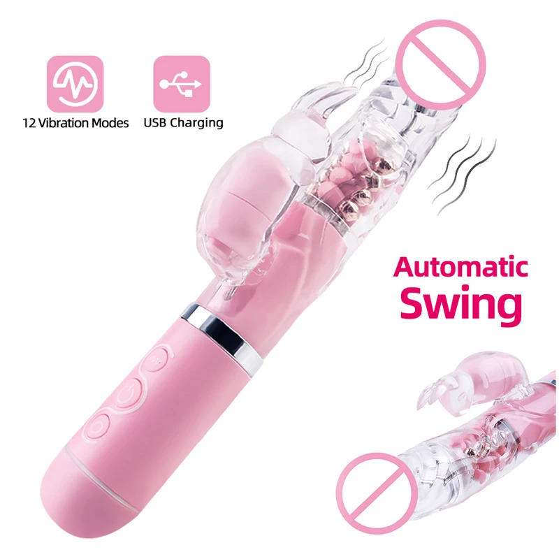 Rabbit Vibrator 12 Speed G Spot Dildo Silicone Waterproof Clitoris Stimulator vagina Massager Adult sex toys for women | Красота и