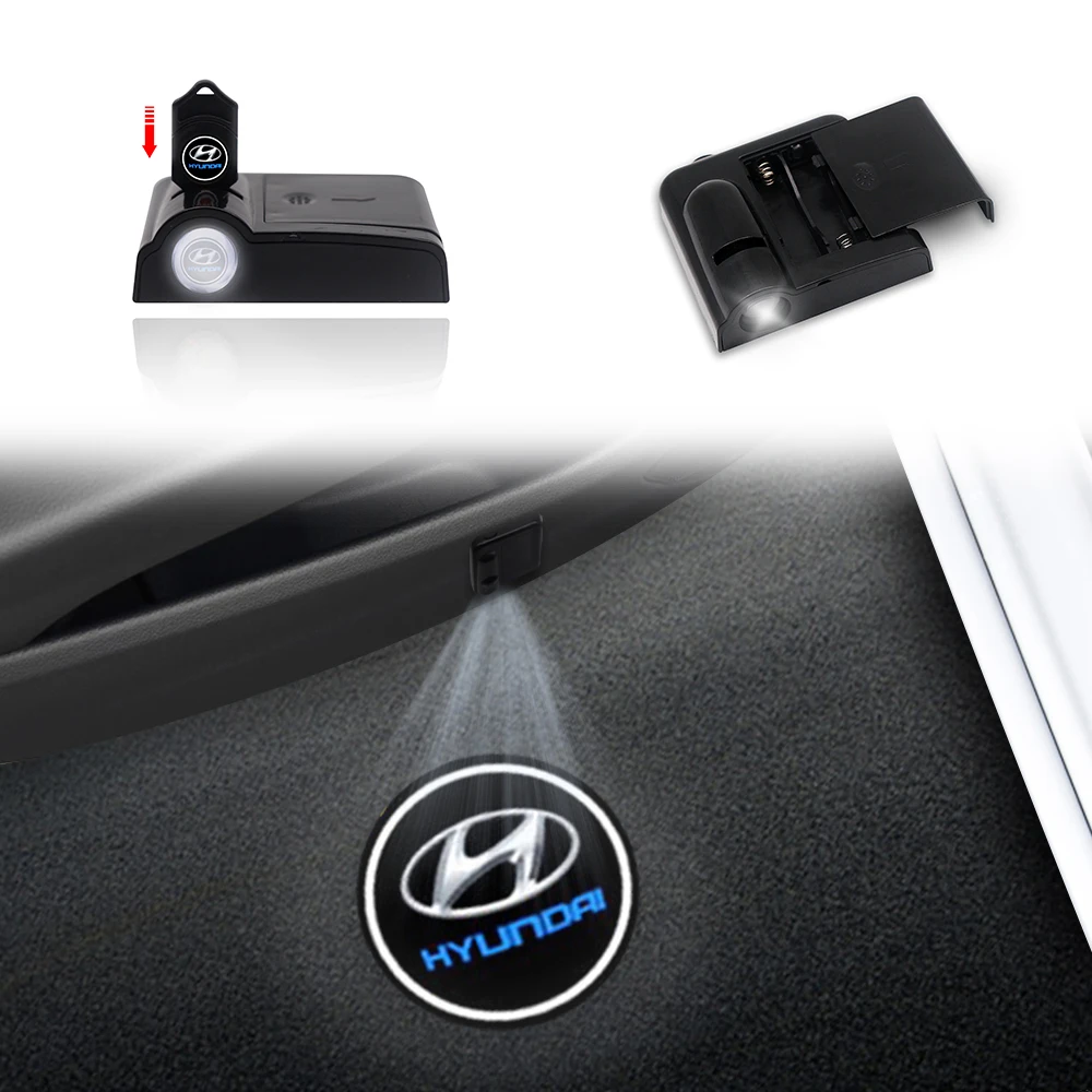 

2PCS Car Door Welcome Light LED Mood Projector Shadow Light For Hyundai Sonata Santa Fe Atos Galloper XG Coupe FX2.0 Car Stylin