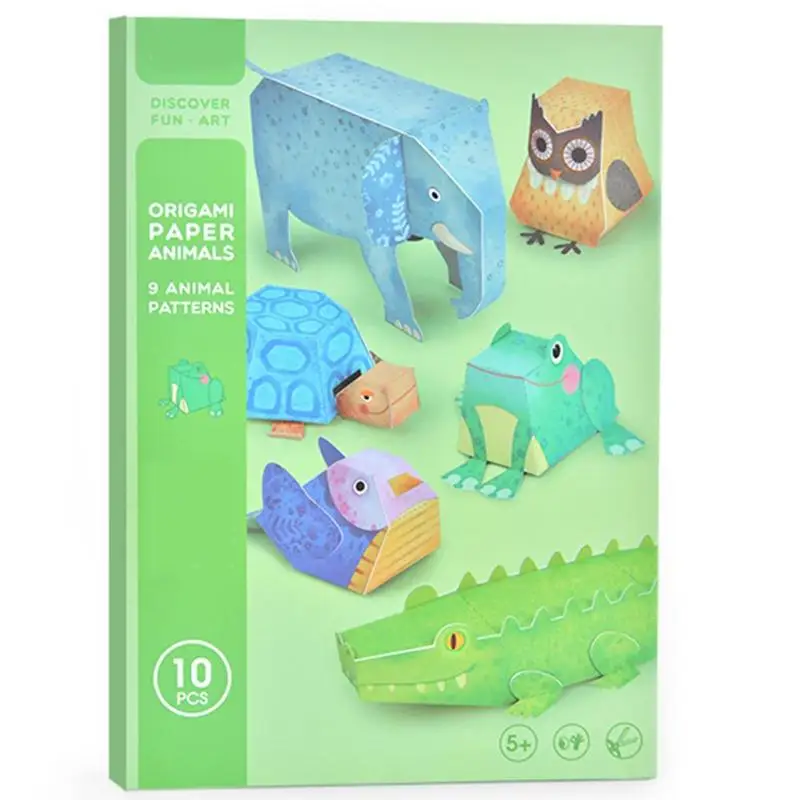 3D Paper Model Cartoon Children Origami Book Kindergarten Paper-Cut Toys