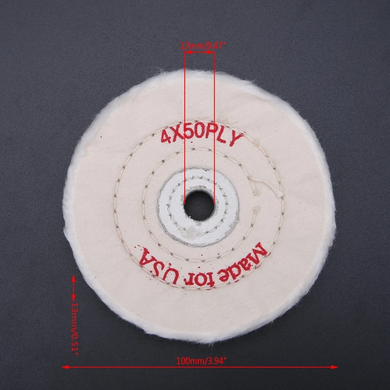 3/4/5/6/7/8"Cloth Buffing Wheel Grinder For Wood Metal Jewelry Polishing Tools