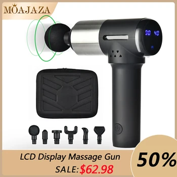 

LCD Display Massage Gun Deep Muscle Massager Muscle Pain Body Neck Massage Exercising Relaxation Slimming Shaping Pain Relief