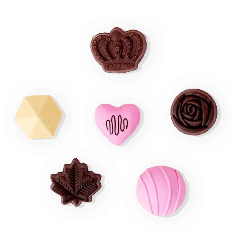 Crown Shaped Sweet Mini Cake Eraser Sets Korean Stationery Shop Leaf Pencil Rose Flower Magic Erasable School Supplies | Канцтовары для