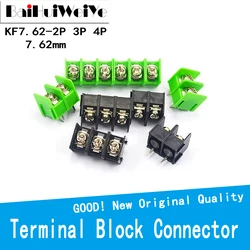 Connecteur de bornier à vis 7.62mm KF7.62 2P 3P 4 P MG762 2 3 4 broches, noir vert, pas de 7.62mm, 10 pièces/lot 