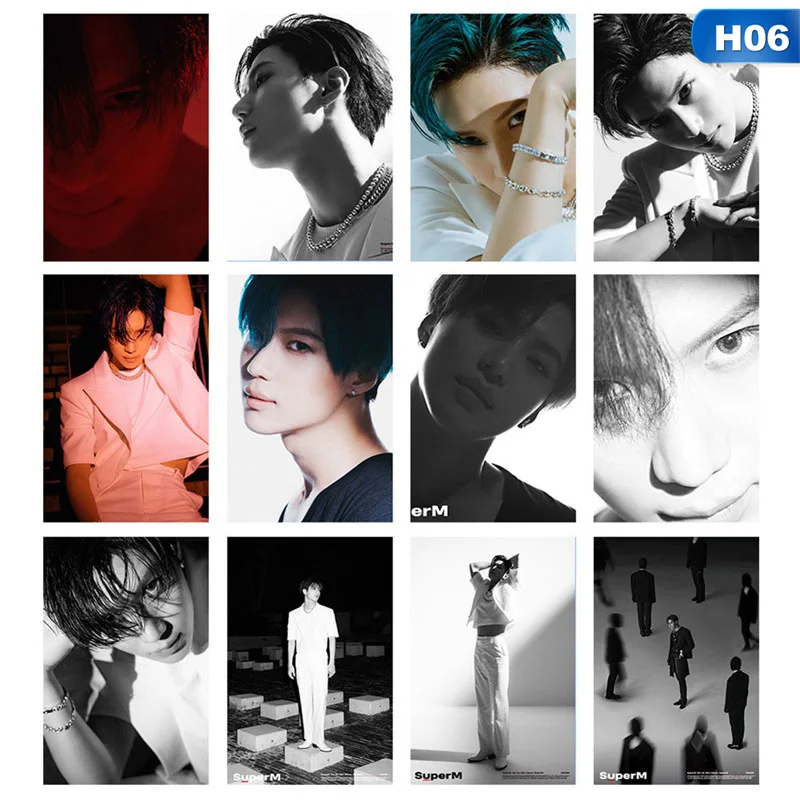 6 12 шт./компл. KPOP SuperM фото карточные фотографии мальчик ломо карты самодельные ЛОМО фотографии фотокарты Вентиляторы поставки - Цвет: 6