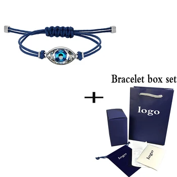 

2019 Fashion New Power Collection Evil Eye Bracelet Blue Rope Charming Crystal Wild Female Romantic