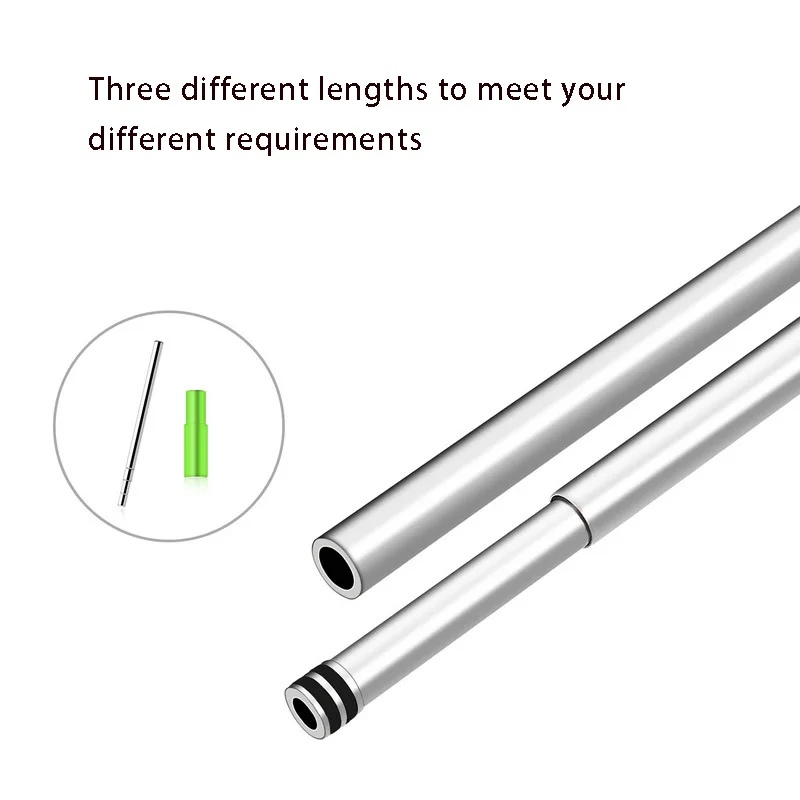 Metal Straw Portable Telescopic Straw for Outdoor Travel Easy Cleaning Stainless Steel Reusable Collapsible Straws with Brush