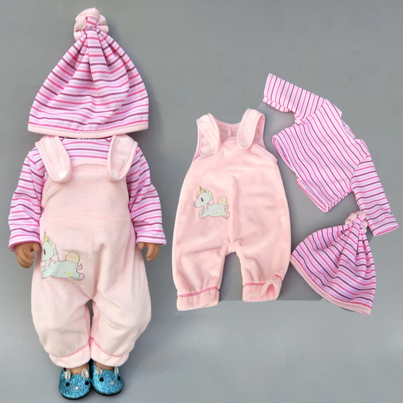 Одежда для куклы 43 см; Одежда для новорожденных; рубашка и штаны; комбинезон; комплект одежды для куклы - Цвет: No 56A