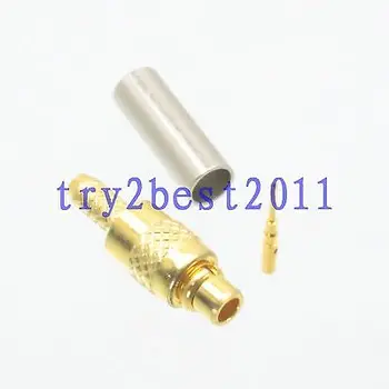 

DHL/EMS pcs Connector MMCX plug pin crimp RG178 RG196 RF COAXIAL Straight -C1