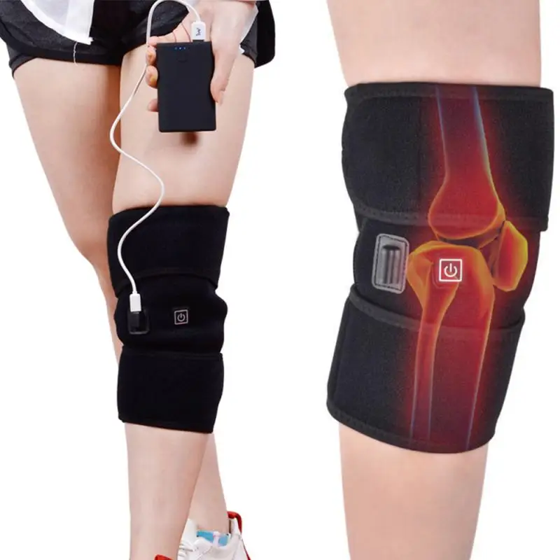 Наколенник поддержка обертывание массажер Инфракрасное Отопление горячая терапия артрит судороги облегчение боли травма восстановление колена реабилитация