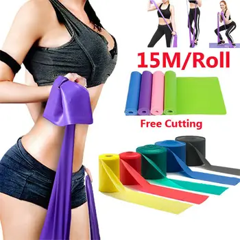 

2020 15M Professional Yoga Resistance Bands Loop GYM Fitness Strength Yoga Exercise