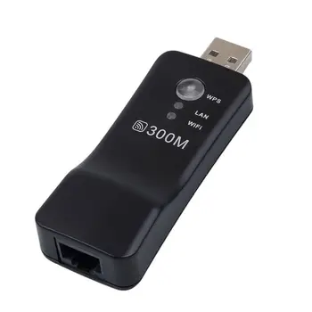 

1Set 300Mbps Universal Wireless TV Wifi Adapter Network Card RJ-45 Wi-fi WPS Repeater AP Mode for Sony Samsung LG TV Accessories