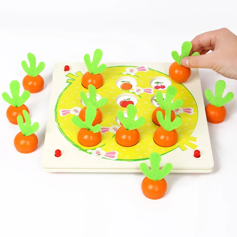 

Wooden Radish ji yi qi Children Parent And Child Interactive Tabletop Game Early Childhood Educational Force Development Trainin