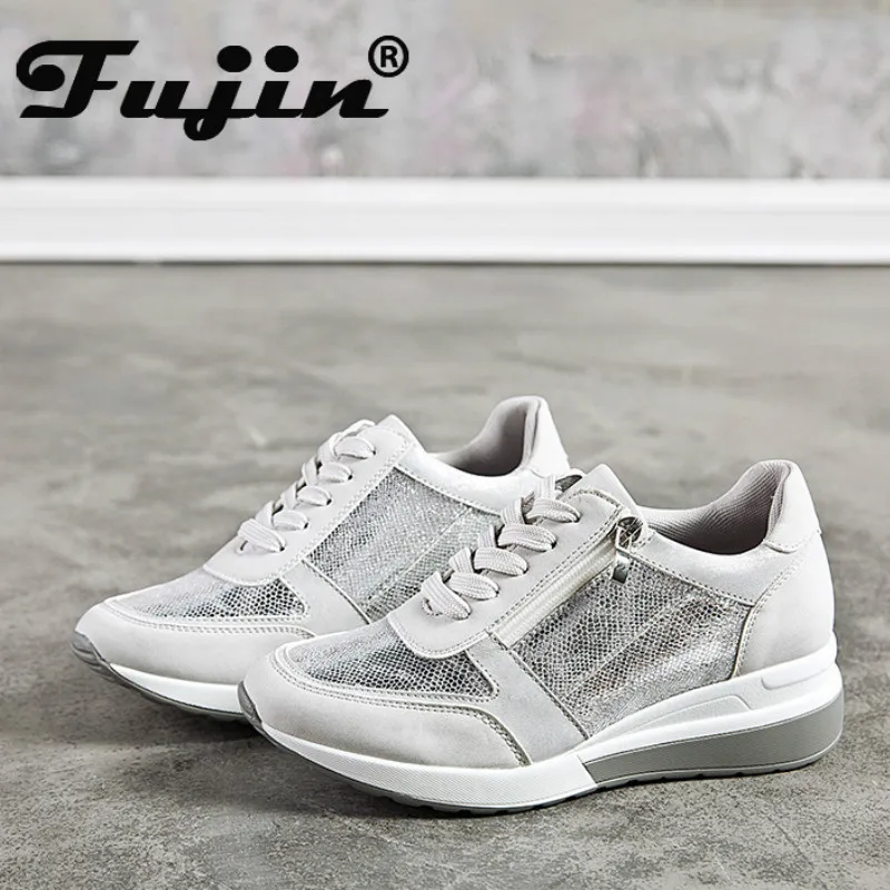 Baratos Fujin primavera Trainer solo zapatos Dropshipping mujeres Casual salvaje transpirable caminar zapatos mujeres zapatos europeos americanos zapatos