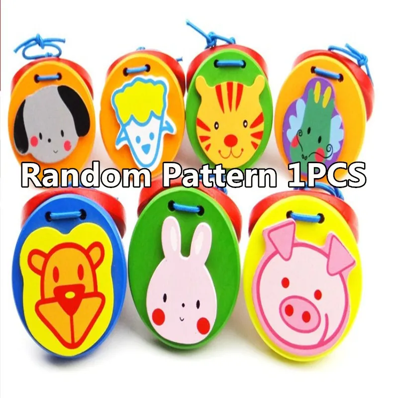 random color 1pcs Музыкальные инструменты для детей, деревянные погремушки, ручной колокольчик, музыкальный инструмент, игрушки для детей раннего возраста, музыкальная игрушка, Музыкальная погремушка - Цвет: random color 1pcs