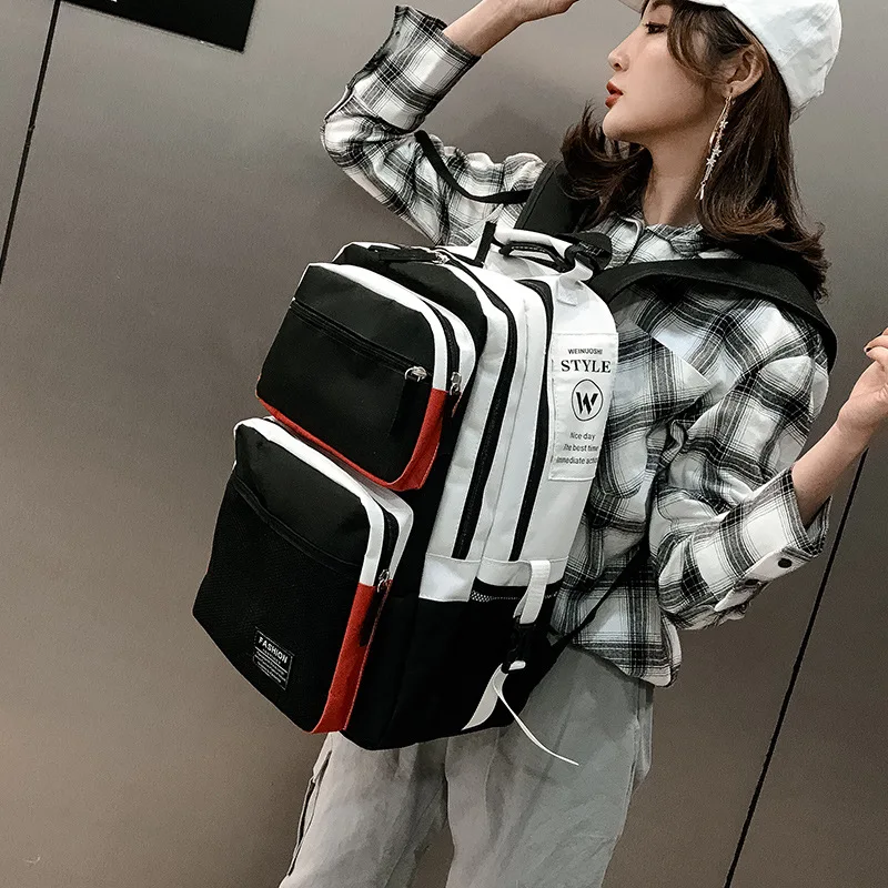 

CHIC School Bag Travel Fashion Backpack High School STUDENT'S Backpack Large Capacity Oxford Cloth Bag Men And Women Sports Bag