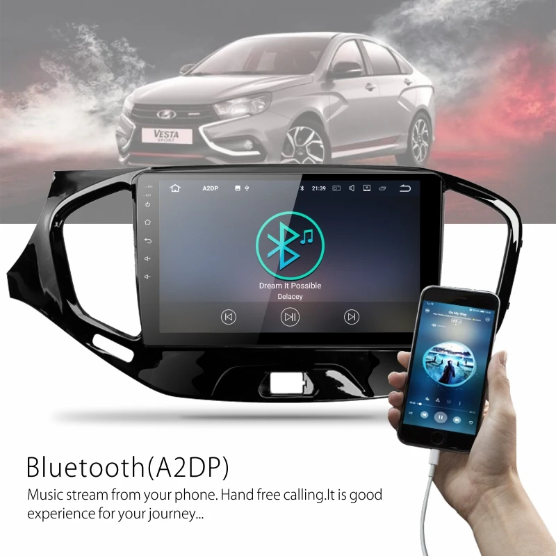 Dinpei Android 9,0 автомобильный Радио мультимедийный плеер для LADA Vesta Cross sport- видео навигация gps Mp5 wifi 4G CarPlay