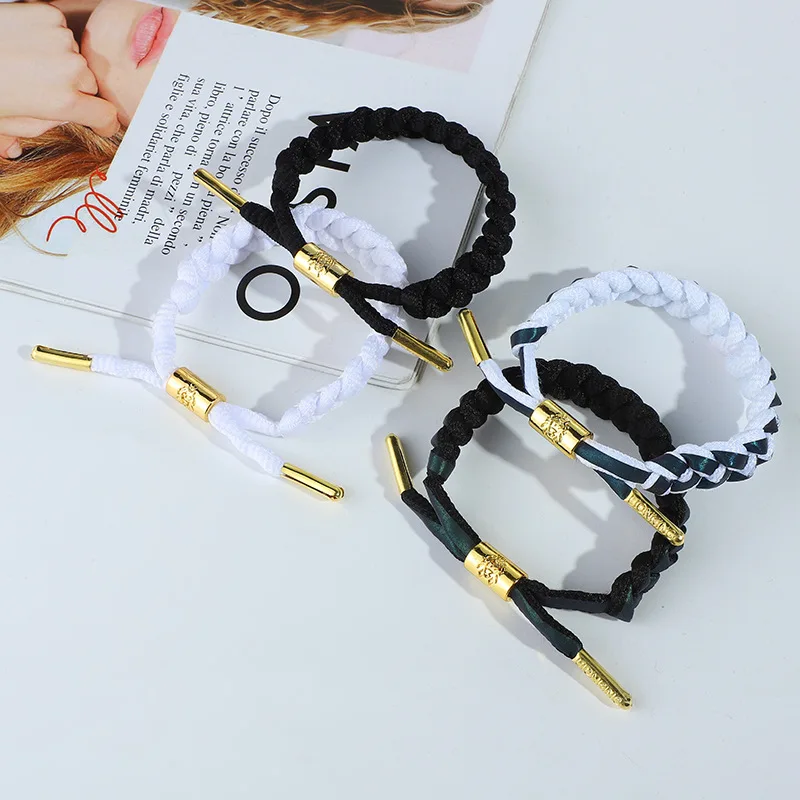 New Hand-woven Fashion Exquisite Woven Shoelaces Holographic Reflective Little Lion Bracelet